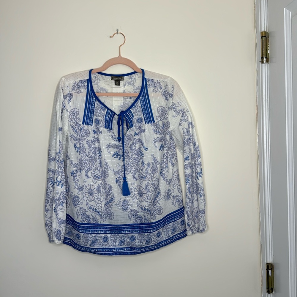 Point Sur XS top with blue and purple details